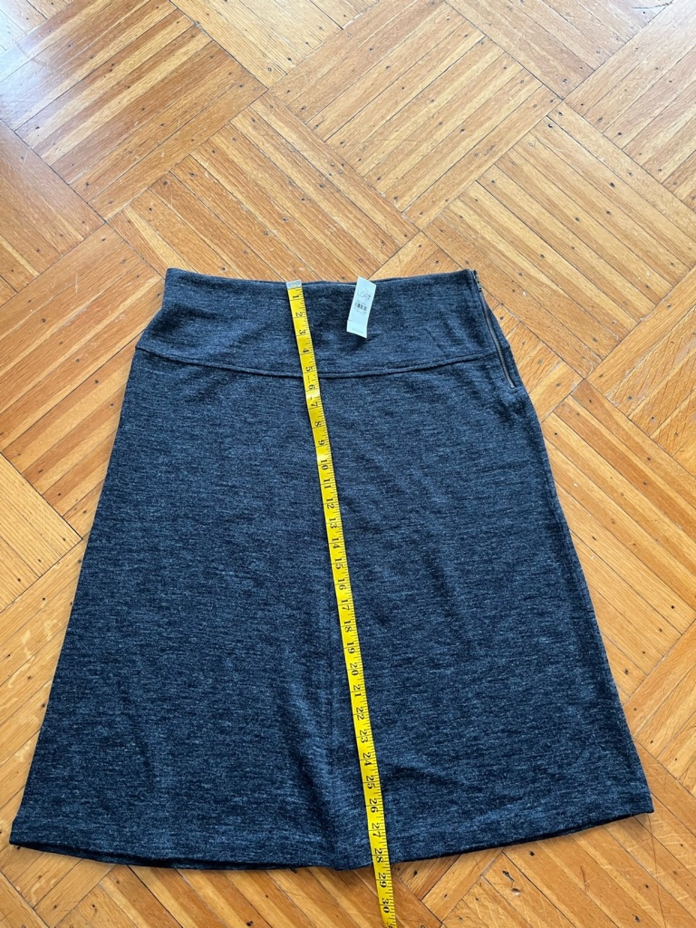NWT Navy heather Knit A-Line Skirt